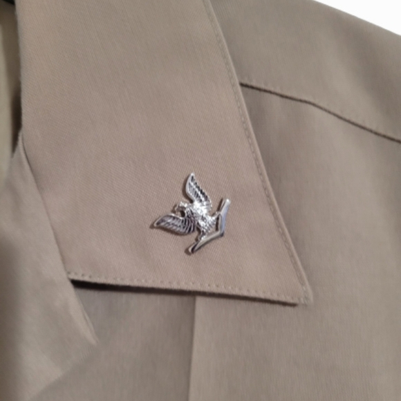 Defense Logistics Agency Men's Uniform Shirt DLA Size M Short Sleeve Wool Blend - Picture 7 of 12